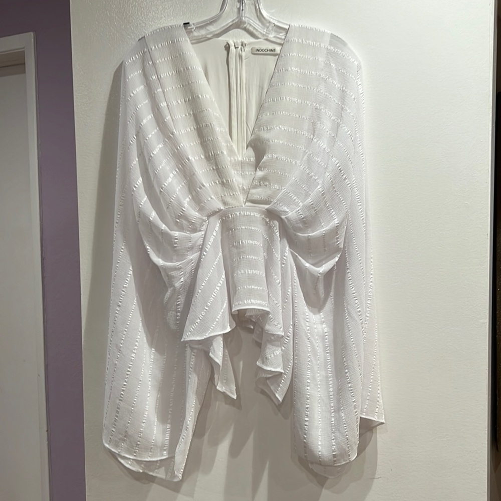 Chiffon white fashion top
